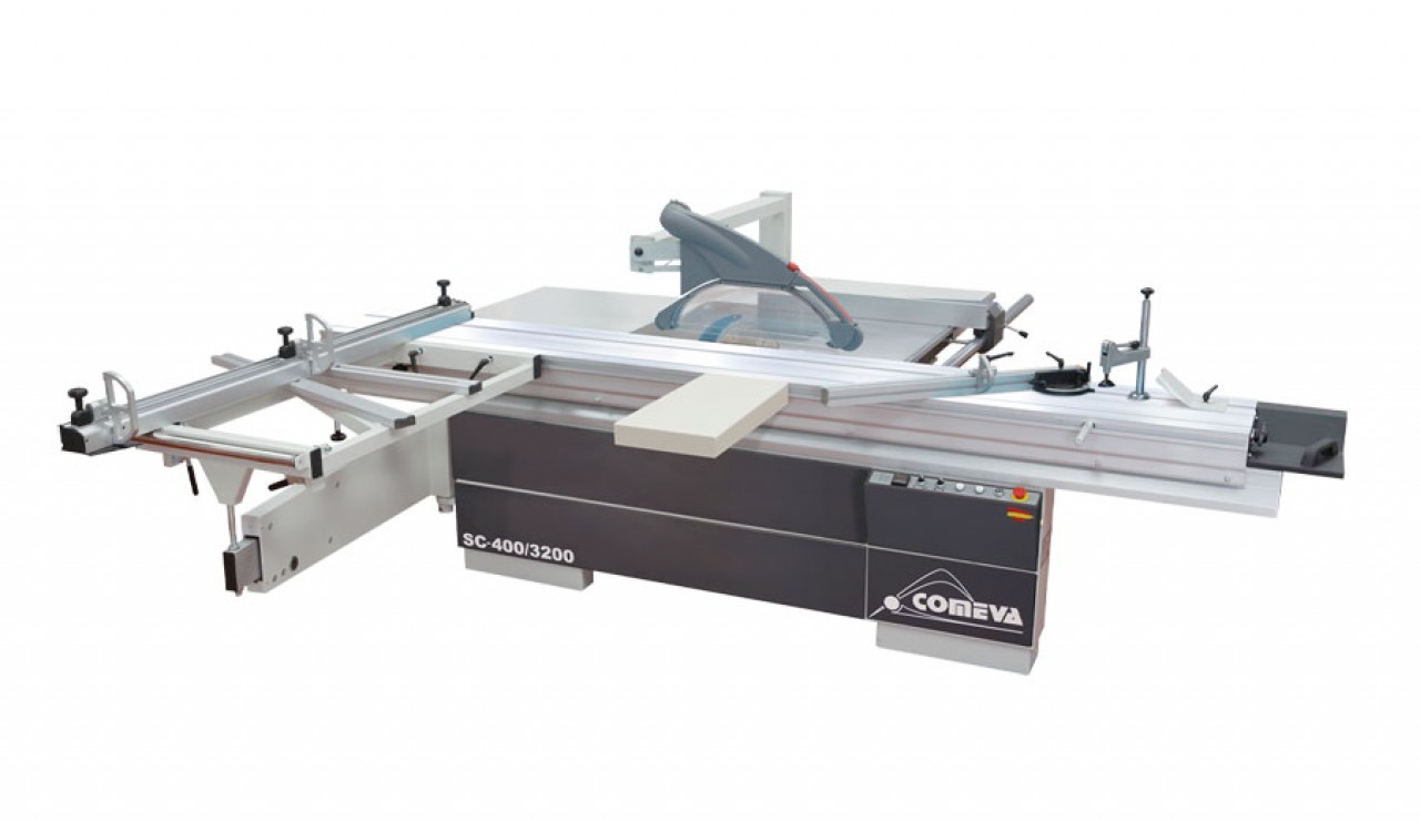 Sliding table saw SC-400/3200 AUT Comeva, available in Gimeno wood working machinery