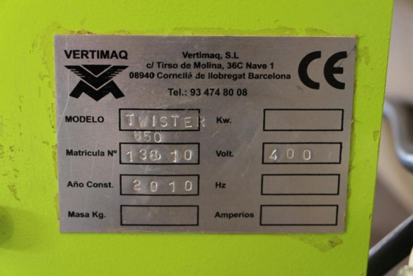 CNC VERTIMAQ MOD TWISTER 650