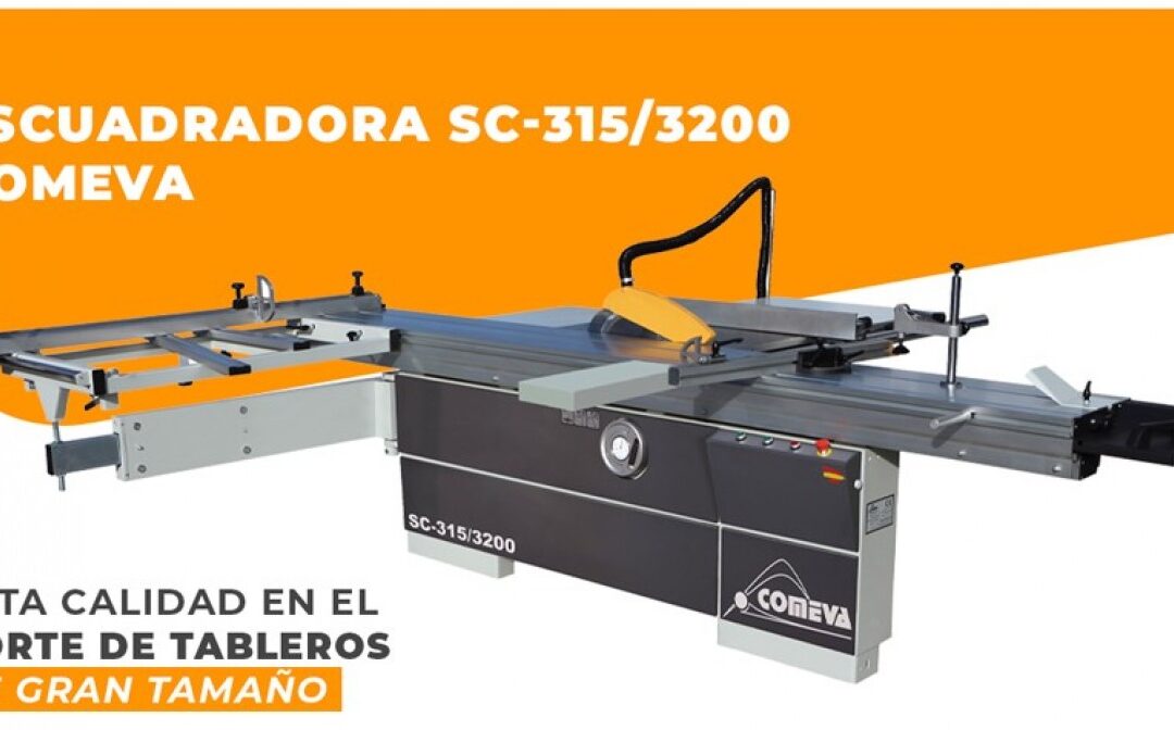 Scie à format pour le bois SC-315/3200 de Comeva, disponible chez GIMENO Maquinaria