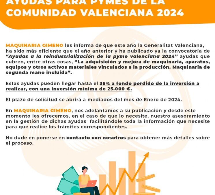Ayudas para Pymes Comunidad Valenciana 2024