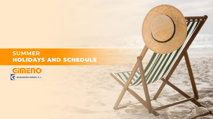 Gimeno Woodworking Machinery: summer holidays and schedule