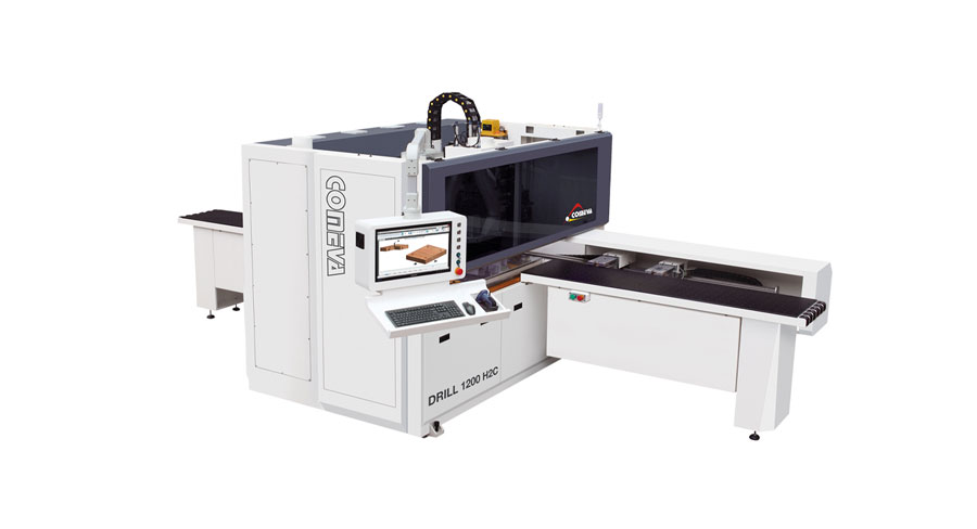 Taladro CNC Drill 1200 H2C Comeva, disponible en Gimeno Maquinaria para Madera