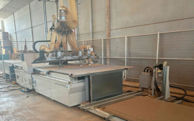 Nesting machining line Morbidelli Universal 3622, available in Gimeno Woodworking Machinery