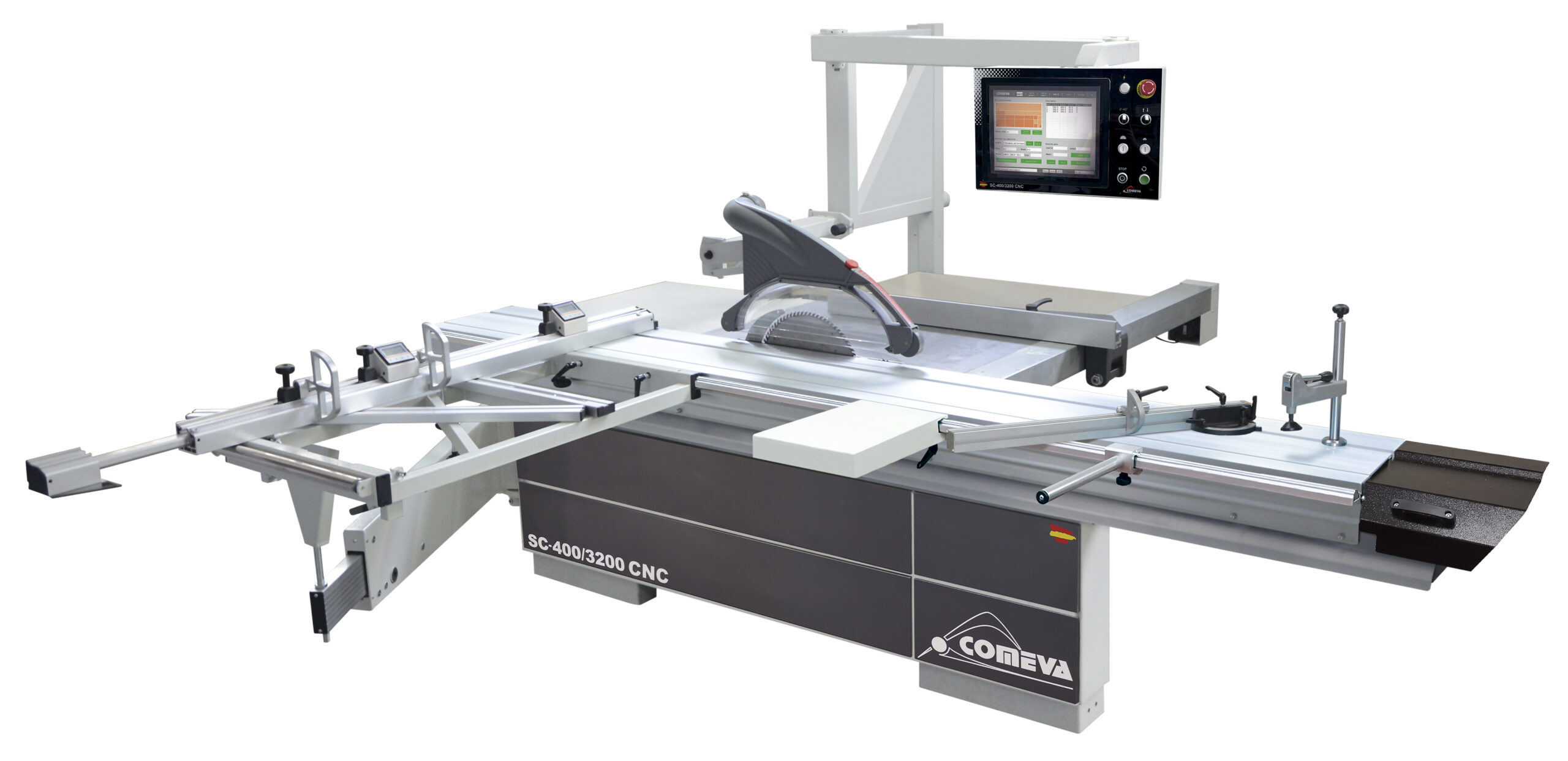 Escuadradora SC-400 / 3200 CNC: máxima precisión y rendimiento para el corte profesional de madera